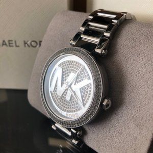 New Michael Kors Parker Three Hand Stainless Steel